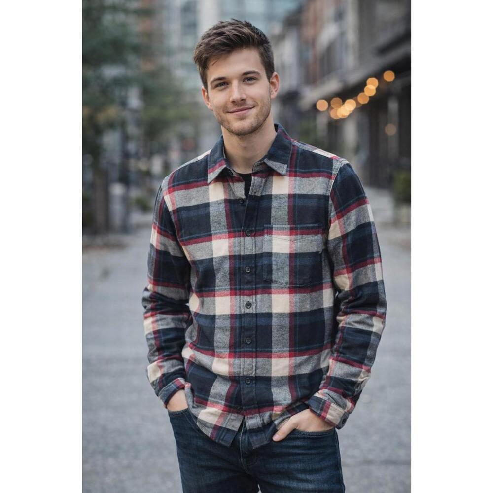 Hollister Men's Casual Plaid Shirt - XS
